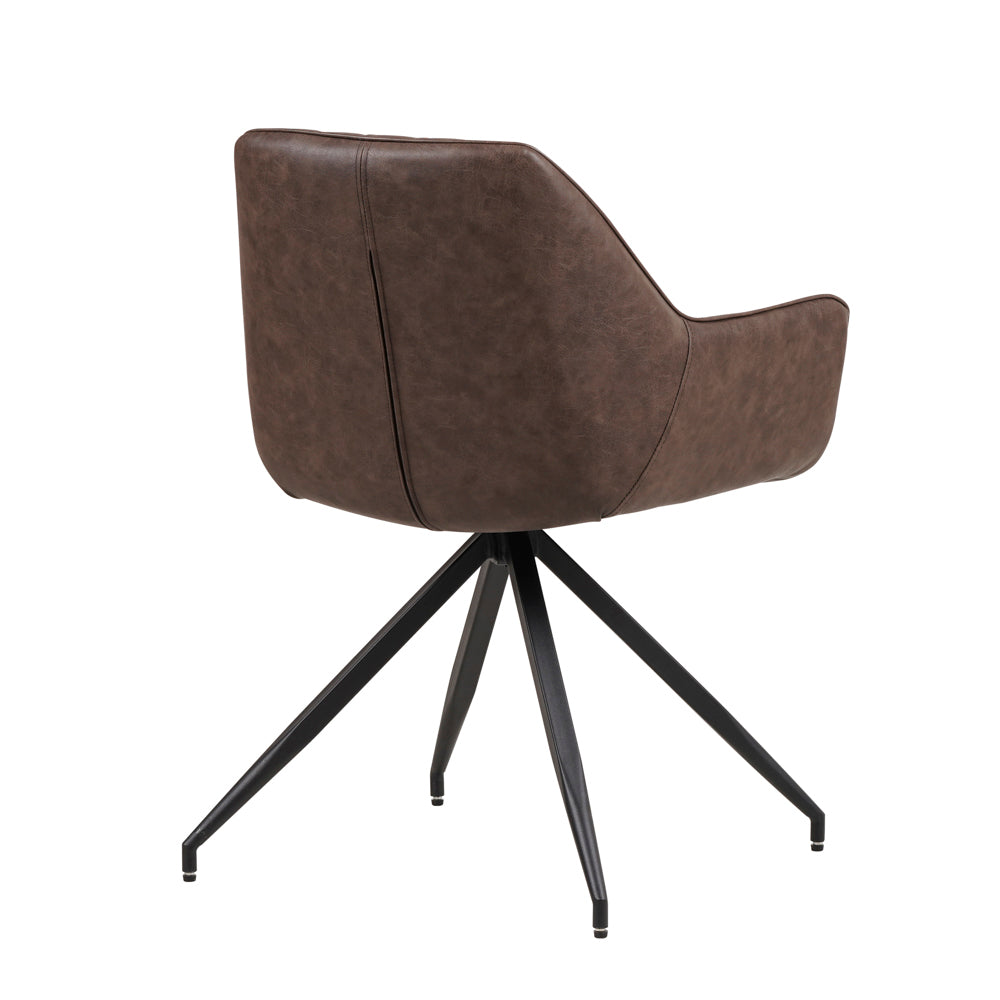 Dining Chair Gabi FavoFurn Taupe LxBxH 73x65x50 Artificial leather Nnb