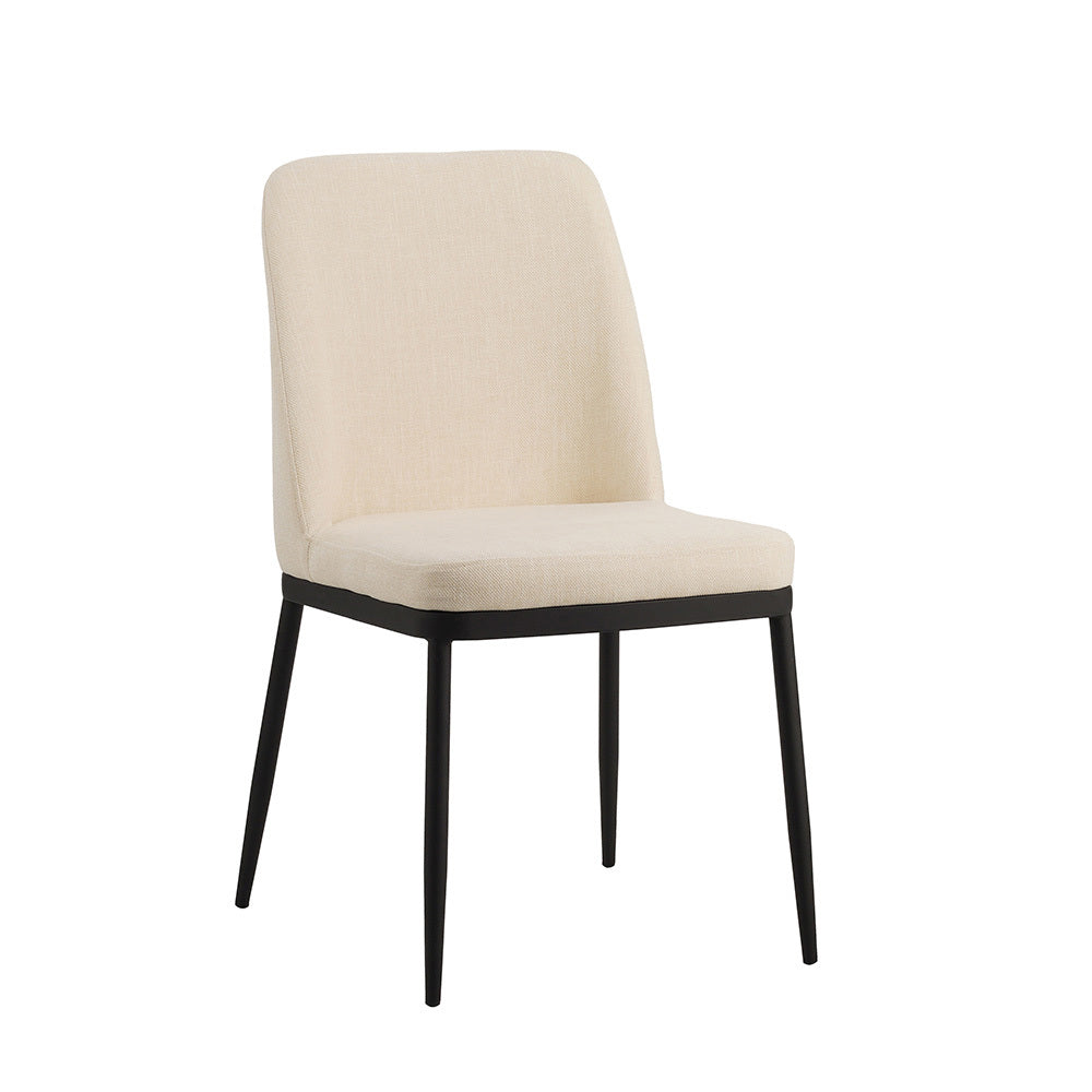 Dining Chair Dijon FavoFurn White LxBxH 73x65x53 Fabric Nnb