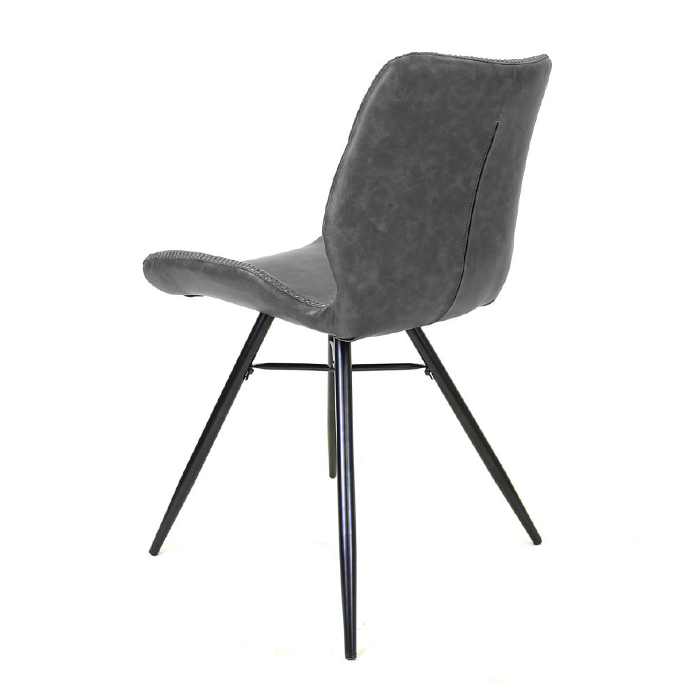 Dining Chair Barron FavoFurn Anthracite LxBxH 72x68x50 Artificial leather Nnb