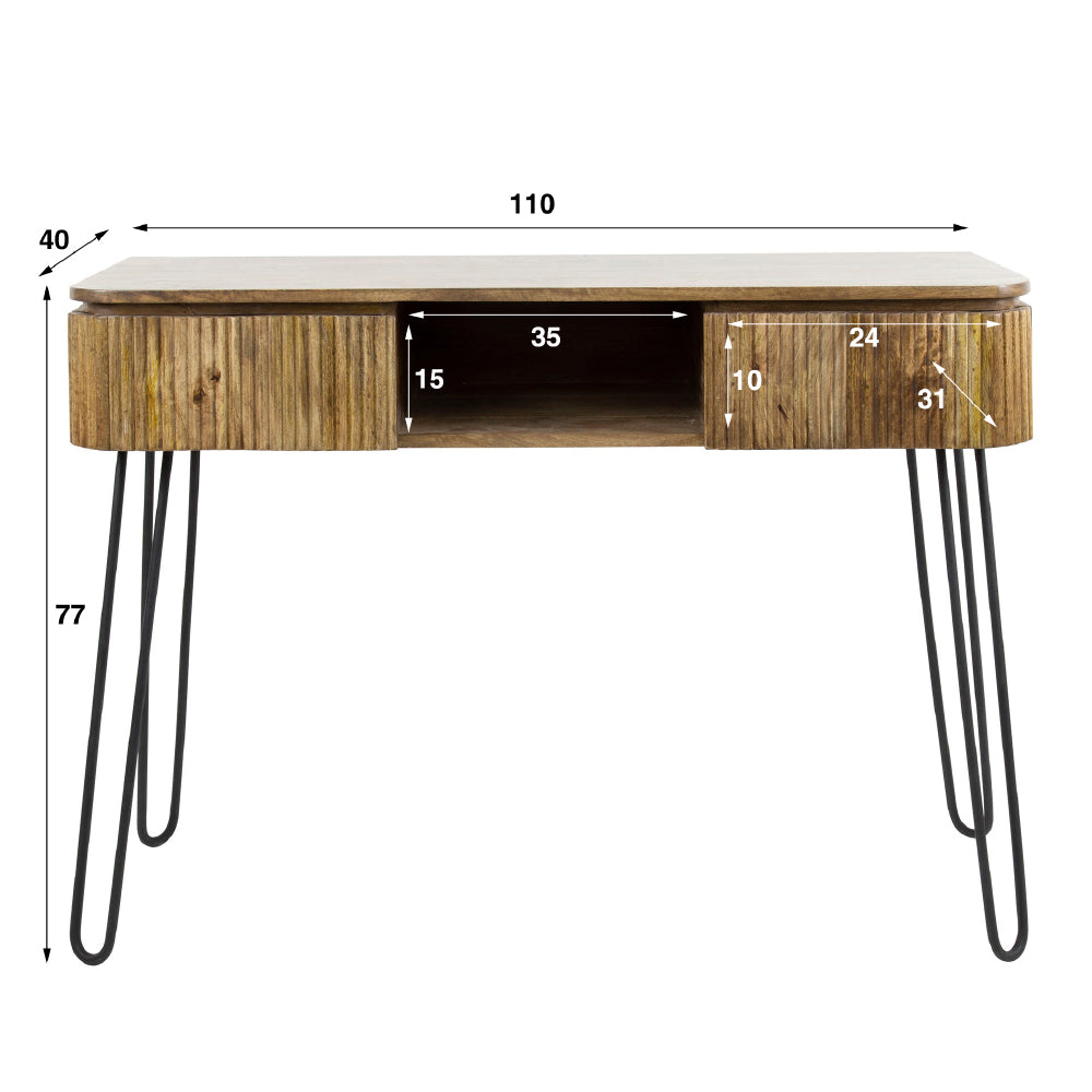 Dressing table Emerson HomeHaven Brown LxBxH 116x47x29 Mango wood Nnb