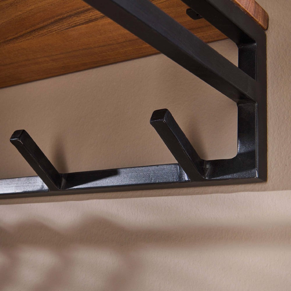 Coat Rack Mekhi HomeHaven Brown LxBxH 106x42x22 Acacia wood Nnb