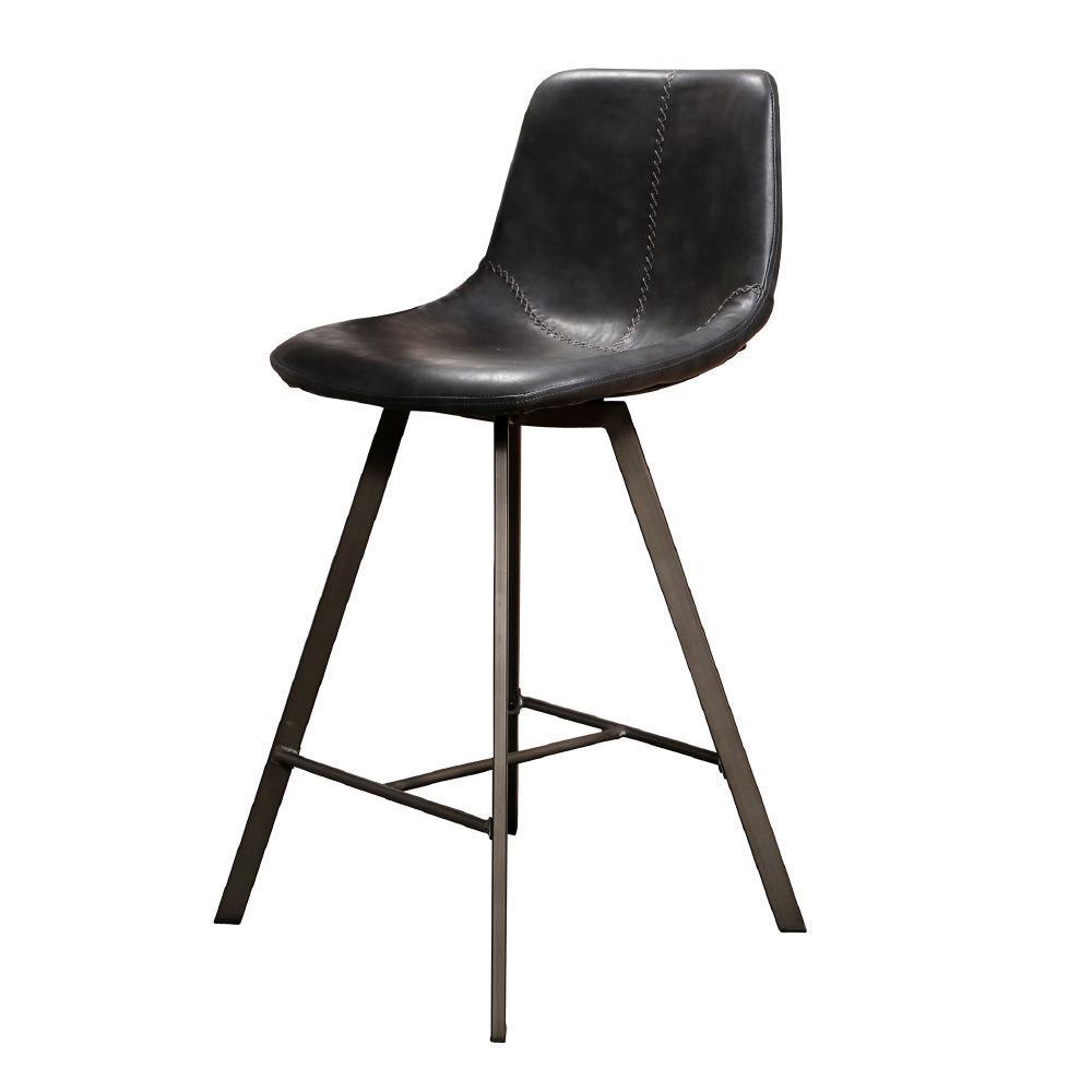 Bar Stool Jagger HomeHaven Anthracite LxBxH 76x54x54 Artificial leather Nnb