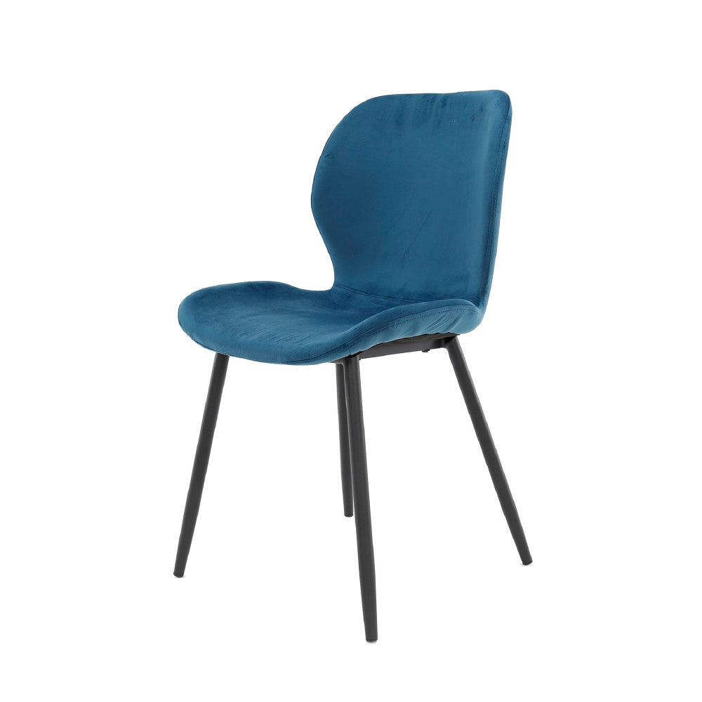 Dining Chair Ingo HomeHaven Blue LxBxH 91x60x50 Fabric Nnb