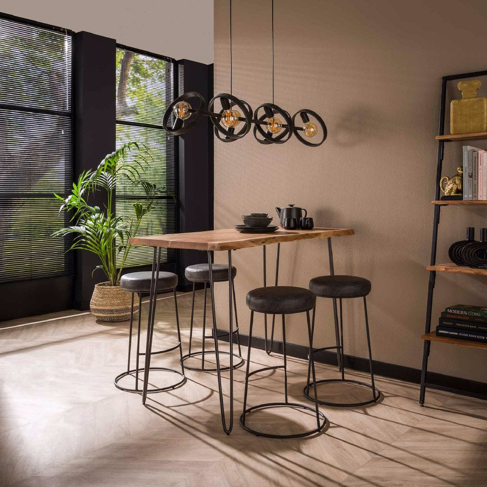 Bar Stool Maldo HomeHaven Grey Artificial leather Nnb