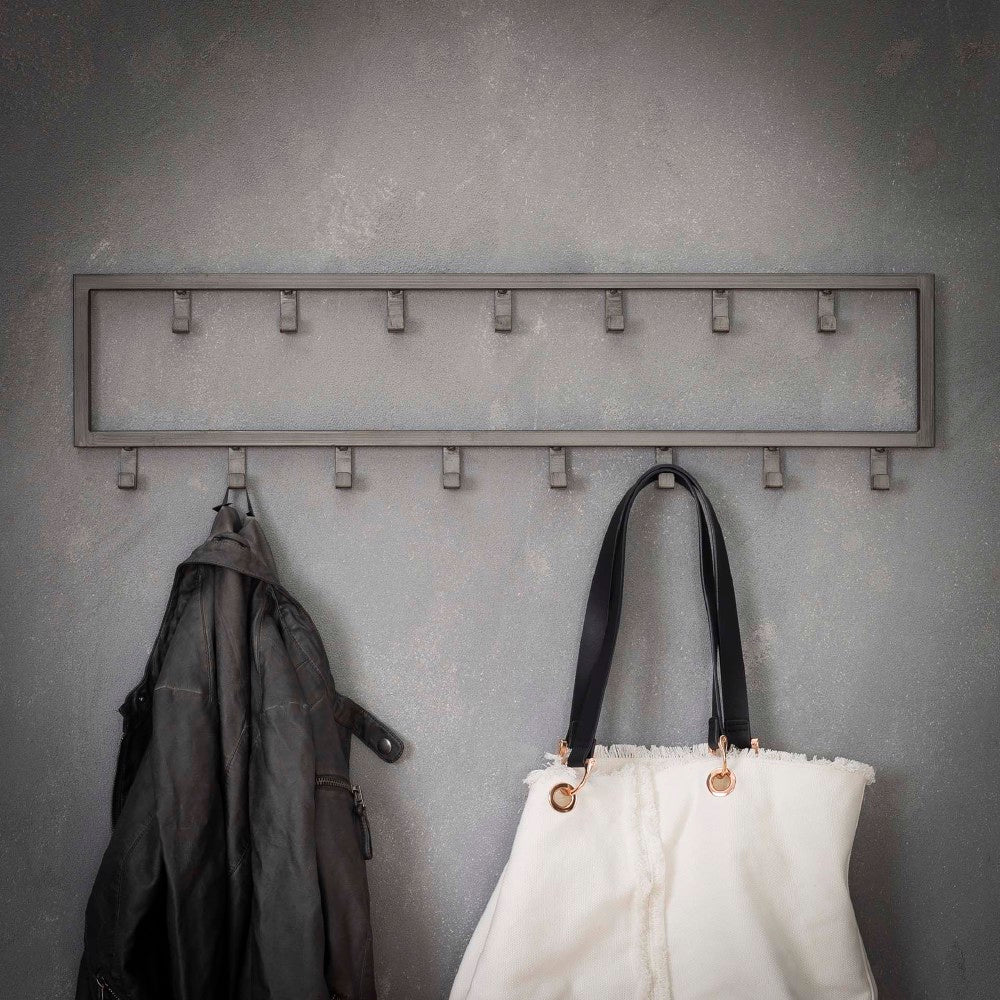 Coat Rack Kolby HomeHaven Grey LxBxH 81x23x4 Metal Nnb