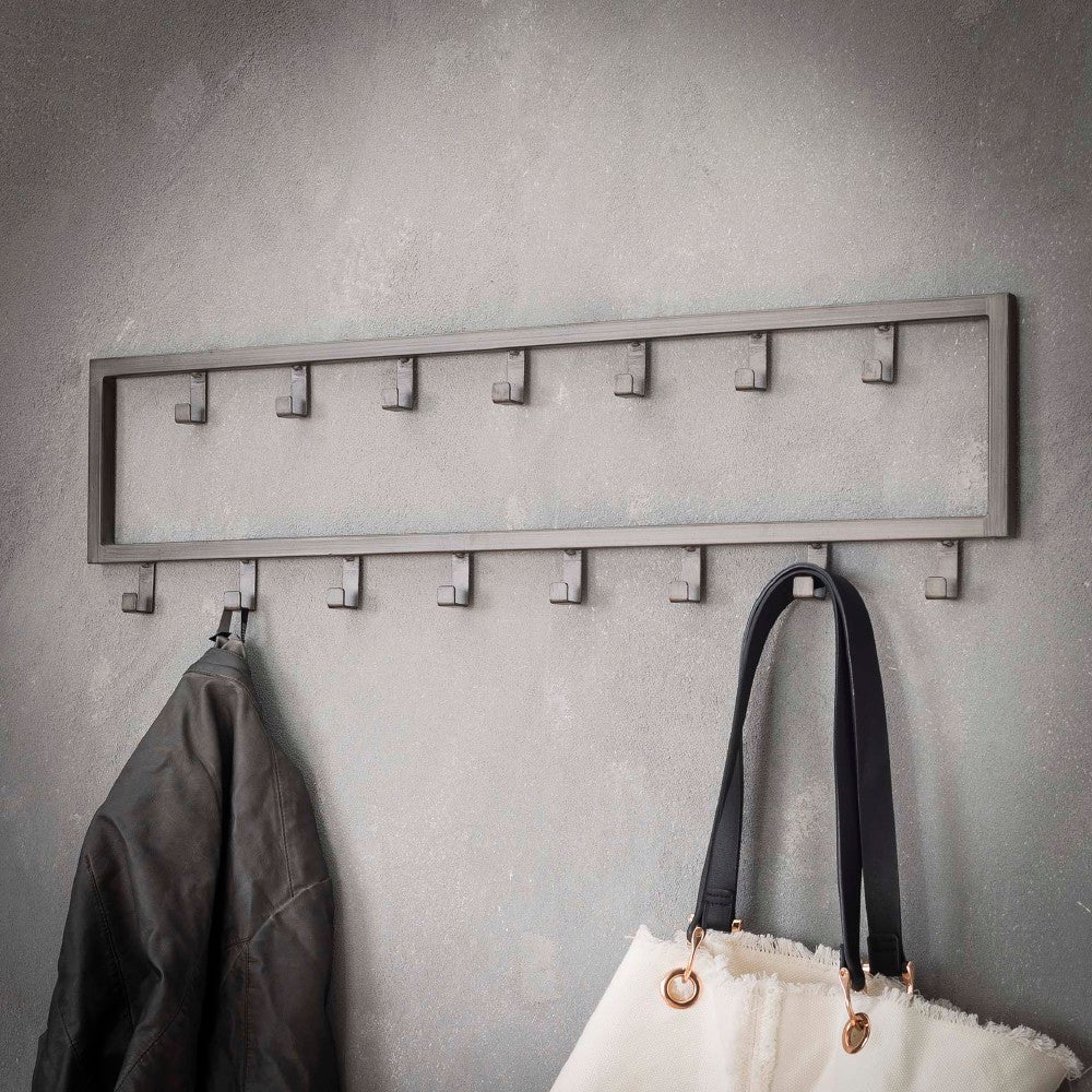 Coat Rack Kolby HomeHaven Grey LxBxH 81x23x4 Metal Nnb