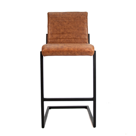 Bar Stool Kubis FavoFurn Cognac LxBxH 72x69x54 Artificial leather Nnb