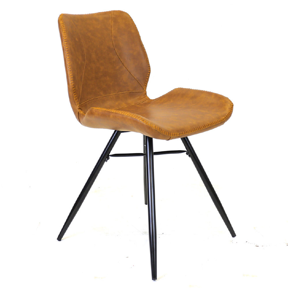 Dining Chair Barron FavoFurn Cognac LxBxH 72x68x50 Artificial leather Nnb