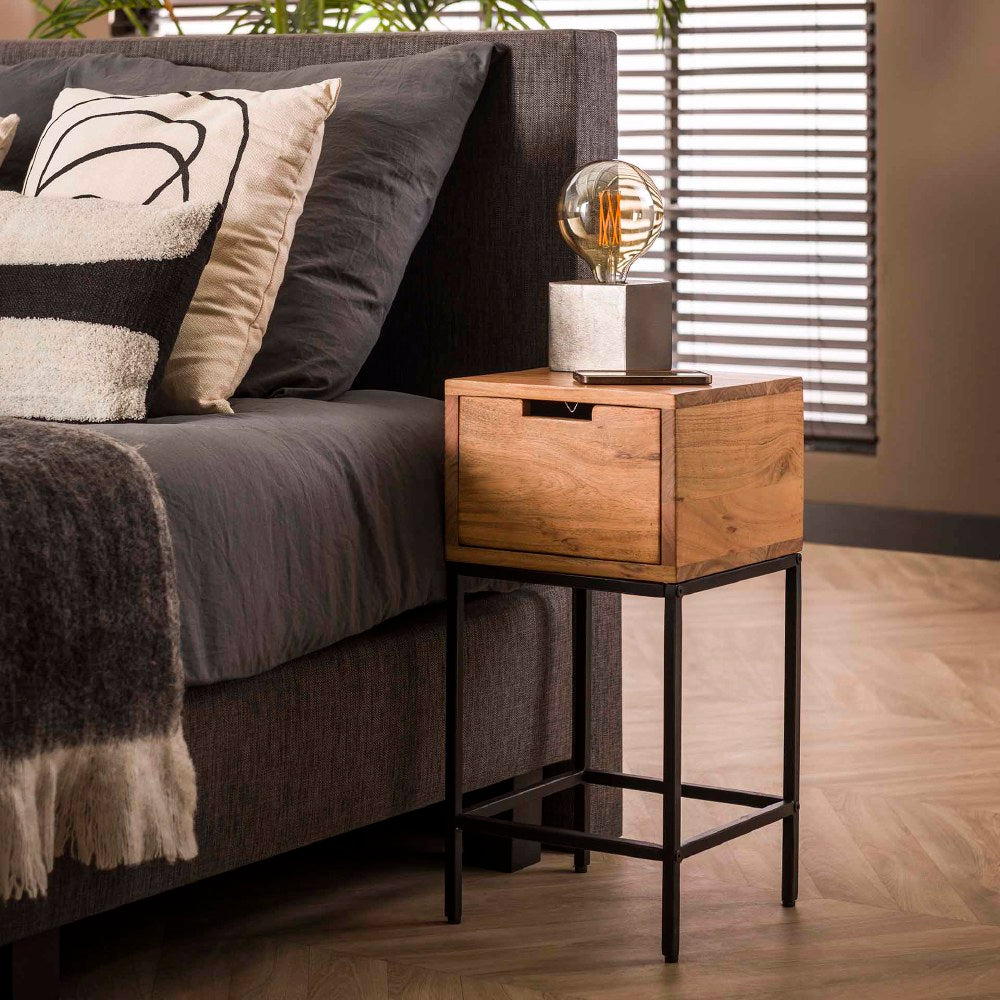 Bedside Table Sloan HomeHaven Brown LxBxH 62x32x32 Acacia wood Nnb
