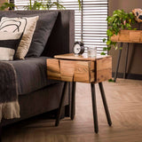 Bedside Table Alonzo HomeHaven Brown LxBxH 60x40x30 Acacia wood Nnb