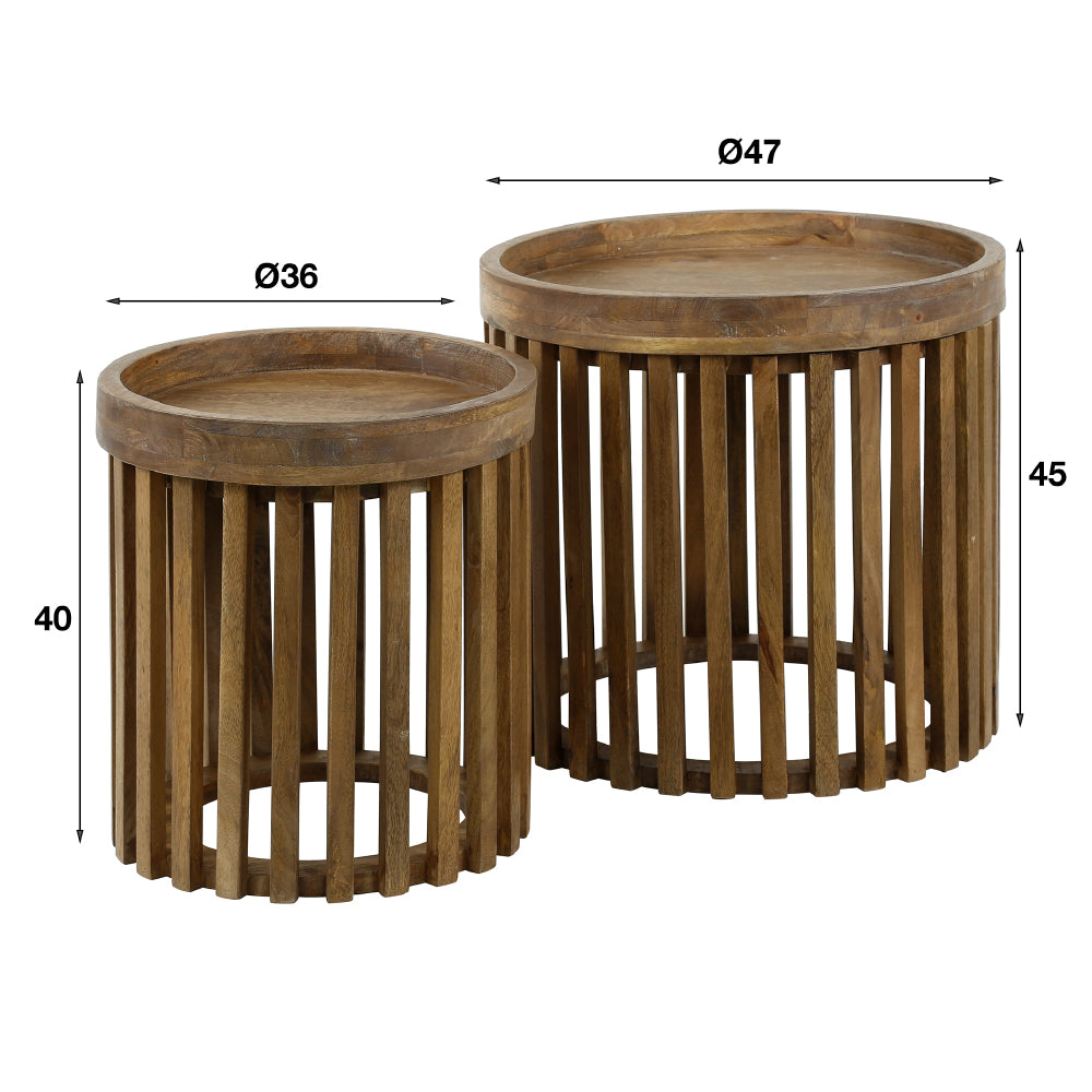 Side Table Barton HomeHaven Brown LxBxH 45x45x45 Mango wood Nnb