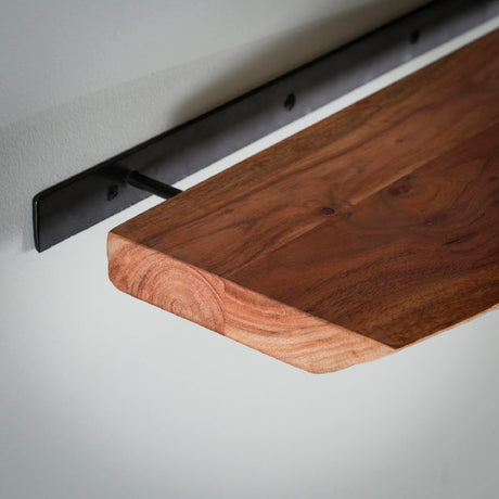 Wall Shelf Elio HomeHaven Brown LxBxH 128x28x8 Acacia wood Nnb