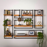Wall Shelf Elio HomeHaven Brown LxBxH 105x36x13 Acacia wood Nnb