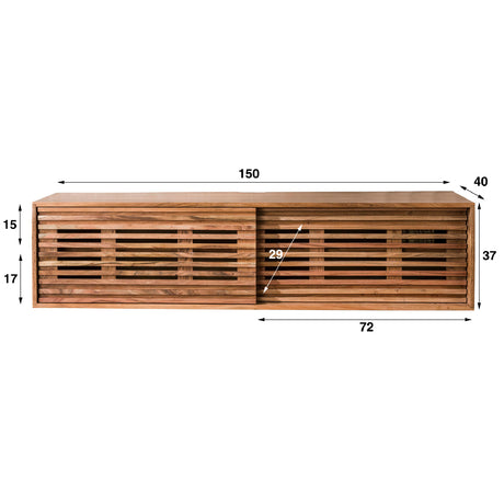 TV cabinet Danube HomeHaven LxBxH 158x50x42 Acacia wood Nnb