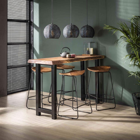 Bar Stool Nave HomeHaven Brown LxBxH 102x46x45 Acacia wood Nnb