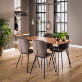 Dining Chair Ingo HomeHaven Anthracite LxBxH 90x59x49 Fabric Nnb