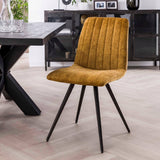 Dining Chair Kaden HomeHaven Gold LxBxH 101x67x48 Fabric Nnb