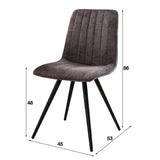 Dining Chair Kaden HomeHaven Grey LxBxH 101x67x48 Fabric Nnb
