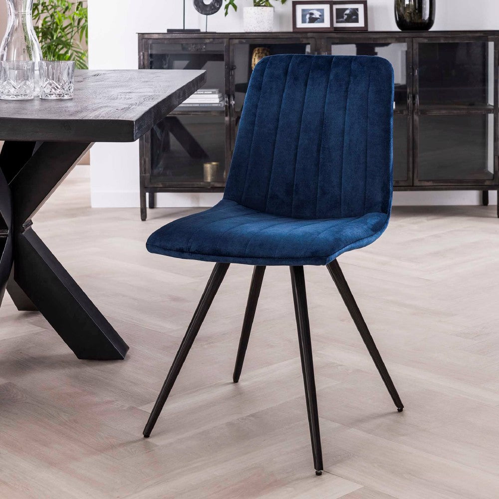 Dining Chair Kaden HomeHaven Blue LxBxH 101x67x48 Fabric Nnb