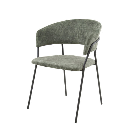 Dining Chair Augustine HomeHaven Green LxBxH 75x66x61 Fabric Nnb