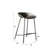 Bar Stool Evan HomeHaven Grey LxBxH 98x51x47 imitation leather Nnb