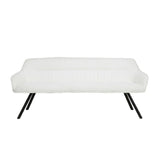 Dining Bench Grenoble HomeHaven White LxBxH 191x80x75 Boucle Nnb