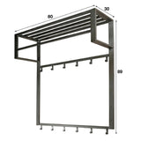 Coat Rack Kolby HomeHaven Grey LxBxH 90x83x37 Metal Nnb