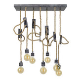 Pendant Light Rowan HomeHaven Grey LxBxH 94x30x17 Rope Nnb